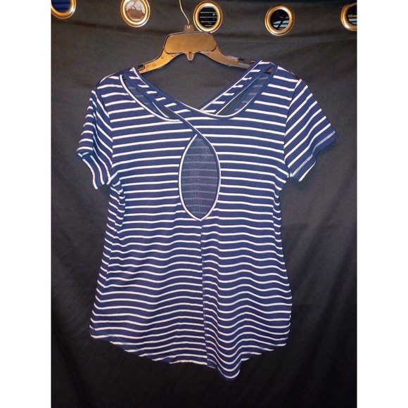 Simply Southern Sequin Anchor striped tee t shirt Size medium - Picture 3 of 3